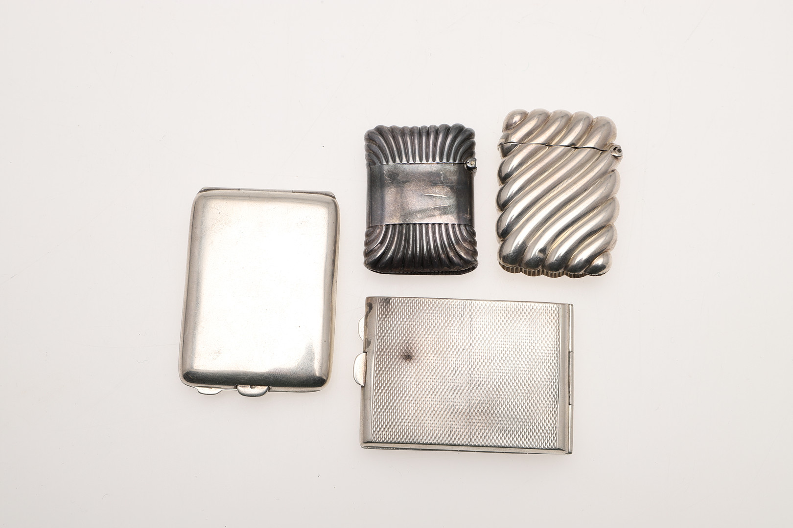 TWO LATE VICTORIAN SILVER VESTA CASES. - Image 2 of 4