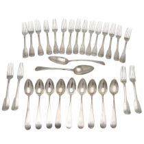 LATE 18TH/ EARLY 19TH CENTURY ITALIAN SILVER FLATWARE.