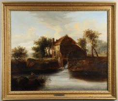 CALEB ROBERT STANLEY (1795-1868). Attributed to. THE OLD THATCHED MILL.