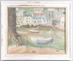 JOHN ANTHONY PARK (1880-1962). His circle. BOATS IN A CORNISH HARBOUR.