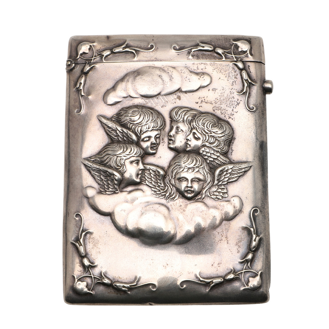 A LATE VICTORIAN SILVER CARD CASE.