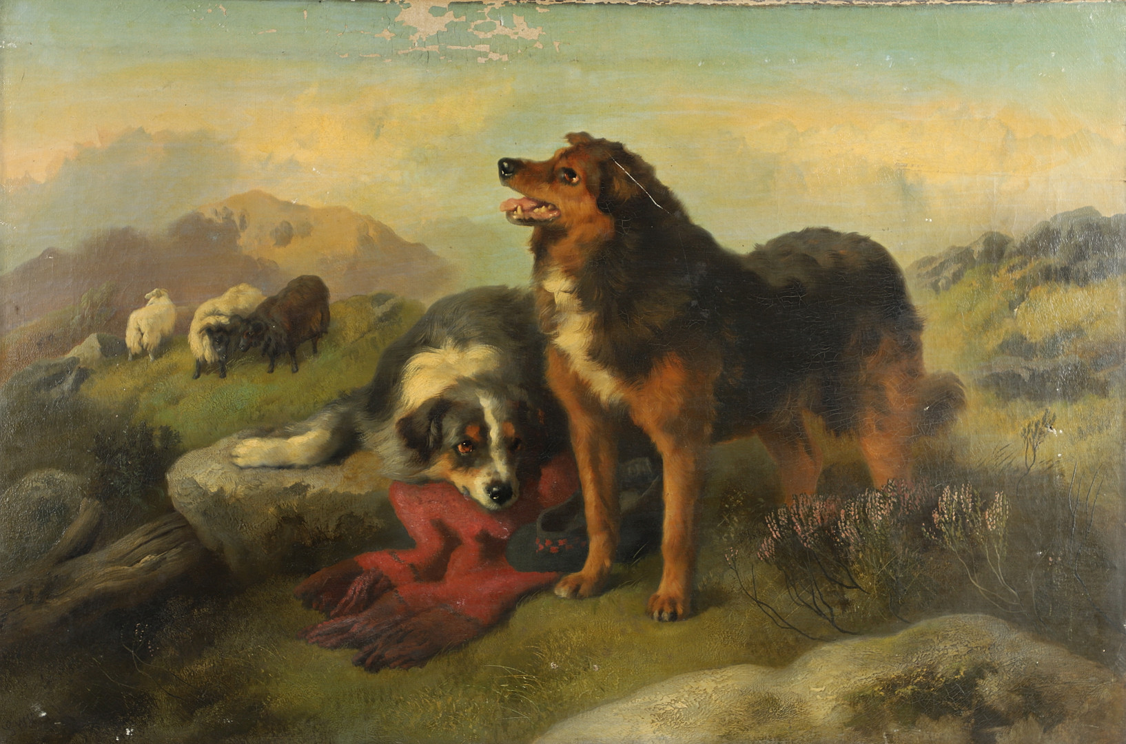 GEORGE WILLIAM HORLOR (1823-C.1898). GUARDING THE FLOCK. - Image 2 of 8