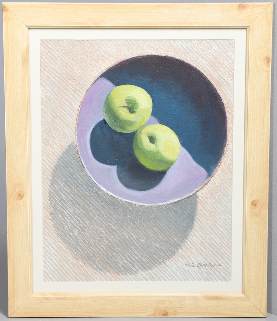 ERIC SEELEY (1951-2021). BOWL WITH TWO APPLES. (d)