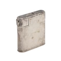 A CASED 20TH CENTURY SILVER PLATED "THE CHARLES" PETROL LIGHTER.