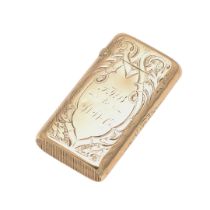 A LATE 19TH/ EARLY 20TH CENTURY GOLD VESTA CASE.