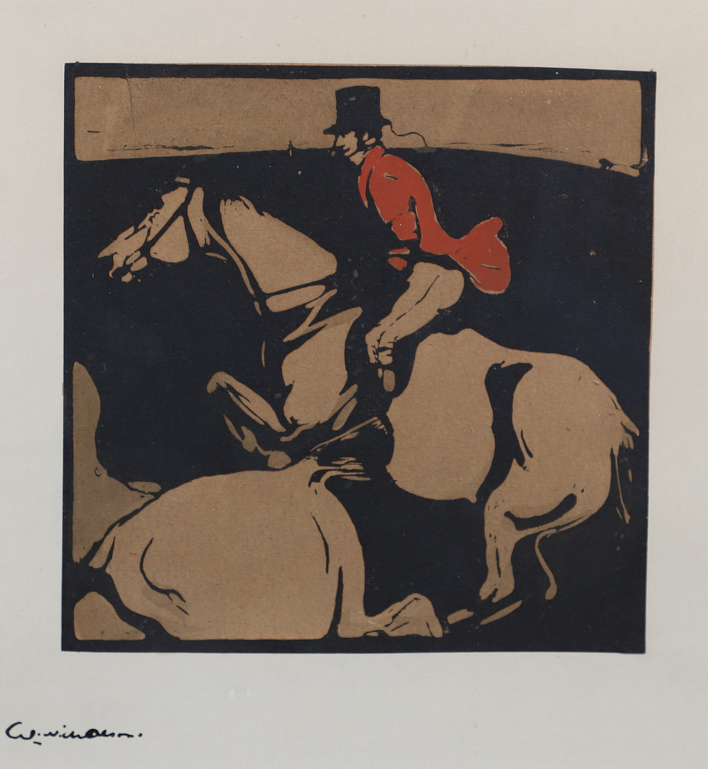 SIR WILLIAM NICHOLSON (1872-1949). JANUARY (from `AN ALMANAC OF TWELVE SPORTS`). - Image 2 of 4