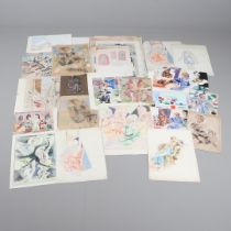 JAMES WOOD (1889-1975). A FOLIO OF ASSORTED STUDIES. (d)