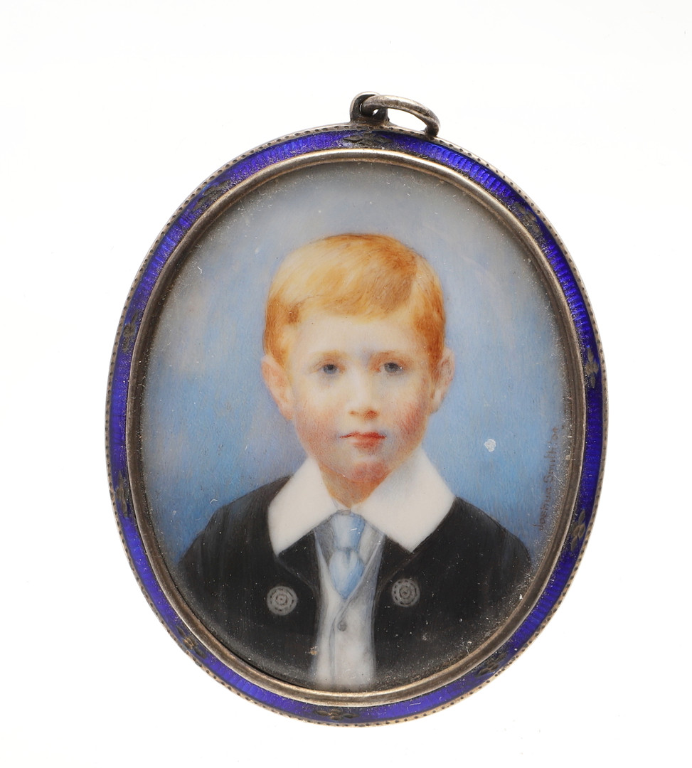 A PAIR OF EDWARDIAN MINIATURE PORTRAITS. - Image 3 of 4