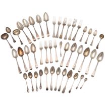 MISCELLANEOUS SILVER FLATWARE.