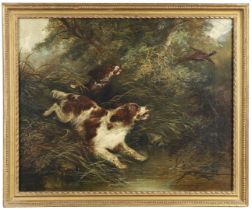 GEORGE ARMFIELD (1808-1893). SPANIELS FLUSHING PHEASANT.