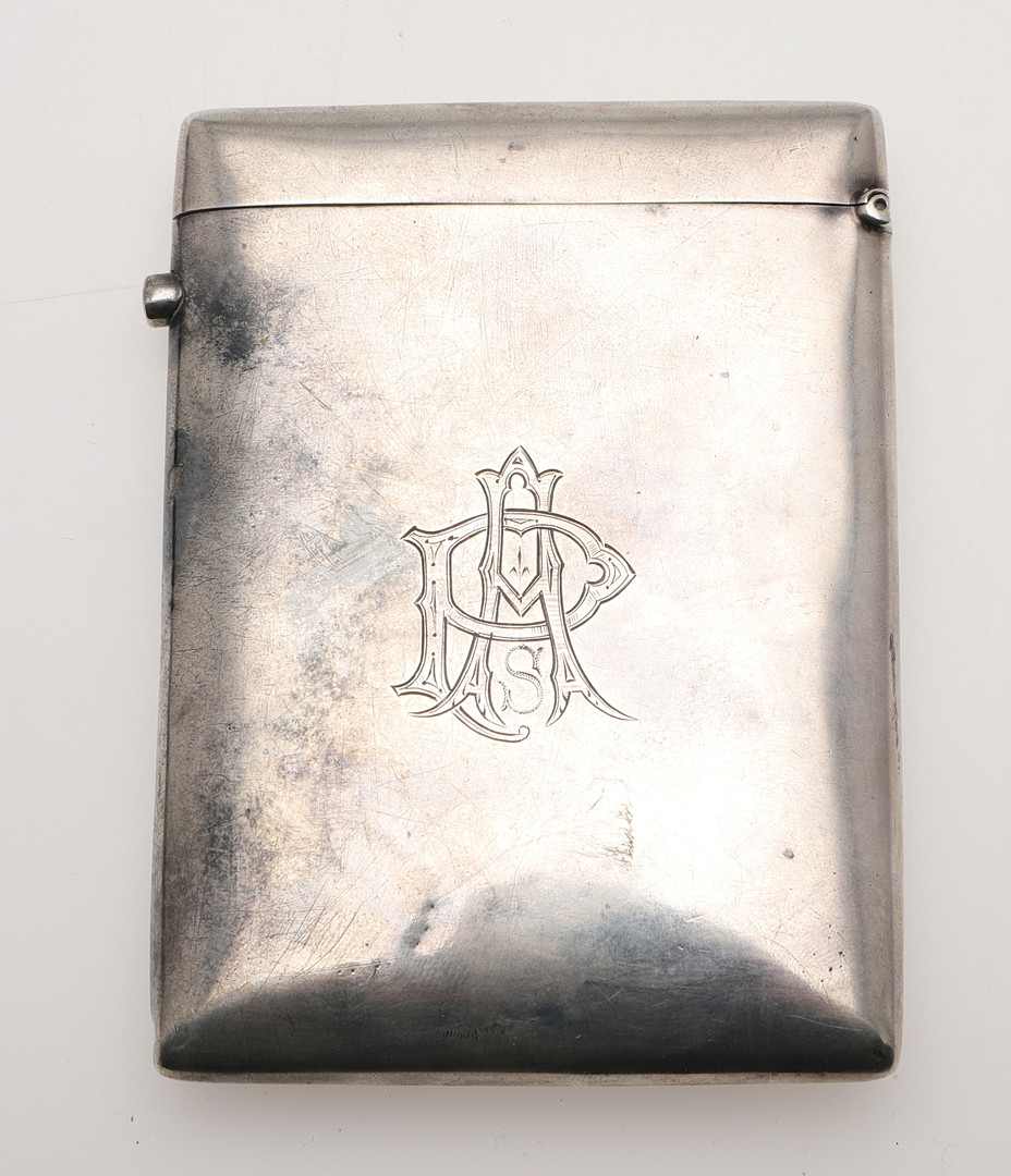 A LATE VICTORIAN SILVER CARD CASE. - Image 2 of 5