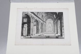 GIOVANNI BATTISTA PIRANESI (1720-1778). VEDUTA INTERNA DELLA BASILICA DI S. PIETRO IN VATICANO (Hind