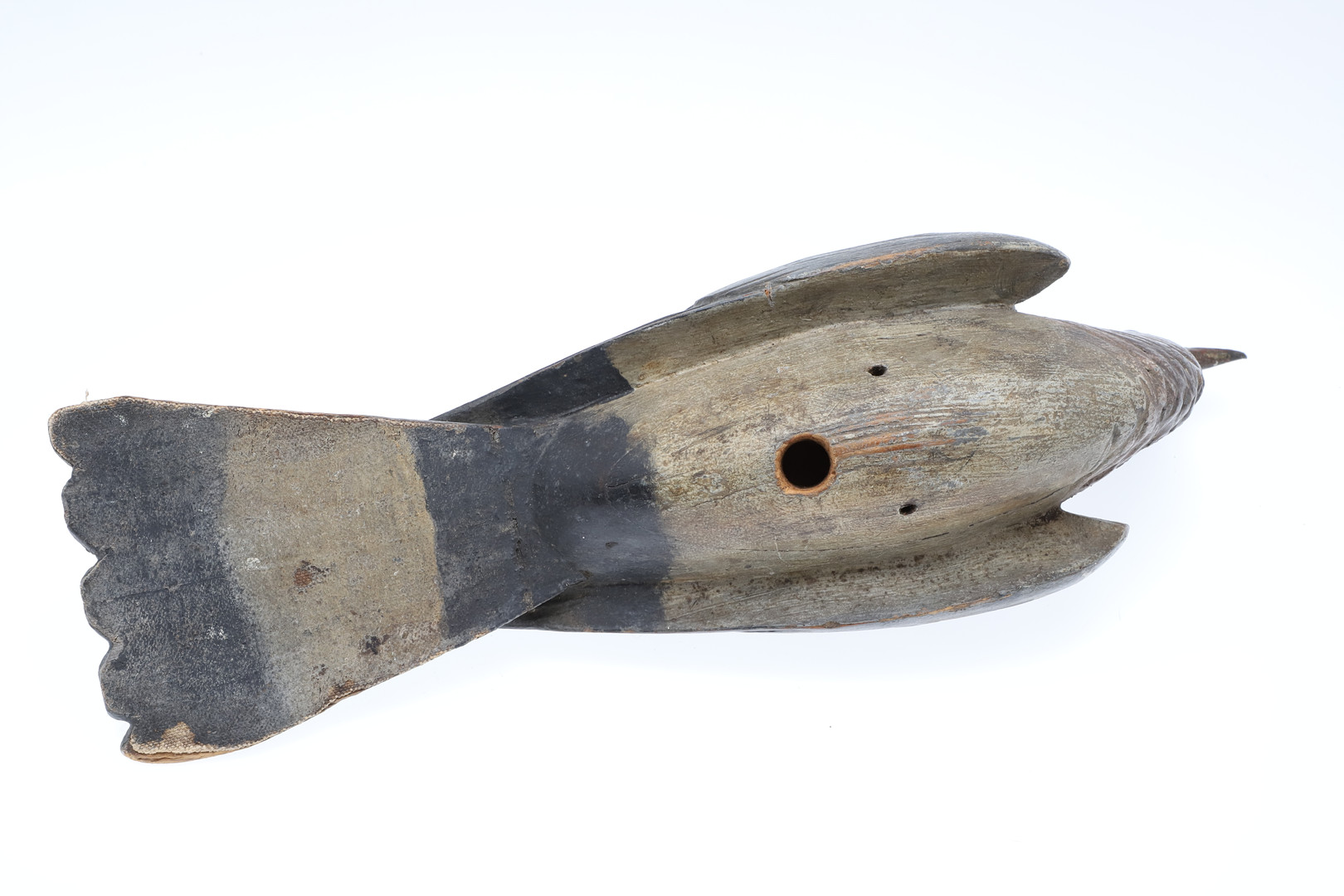 A 19TH CENTURY WOODEN PIGEON DECOY. - Image 10 of 13