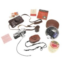 LEICA IIIF RANGEFINDER CAMERA & ACCESSORIES.