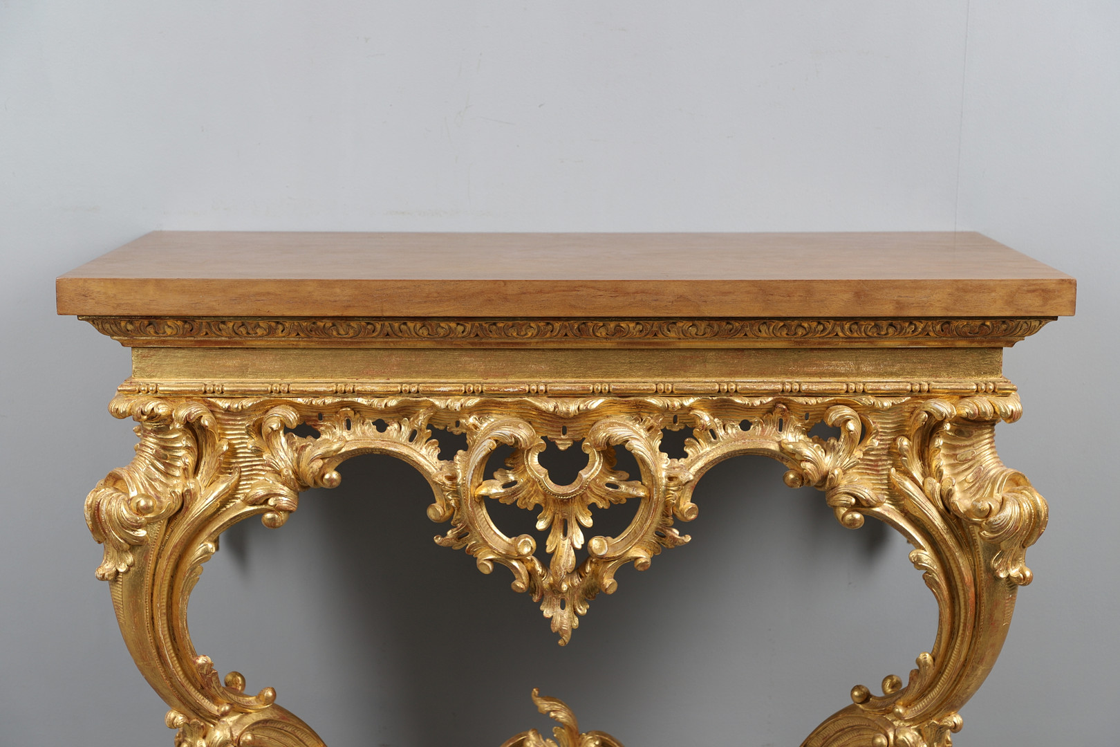 A LOUIS XVI STYLE GILTWOOD CONSOLE TABLE. - Image 2 of 15