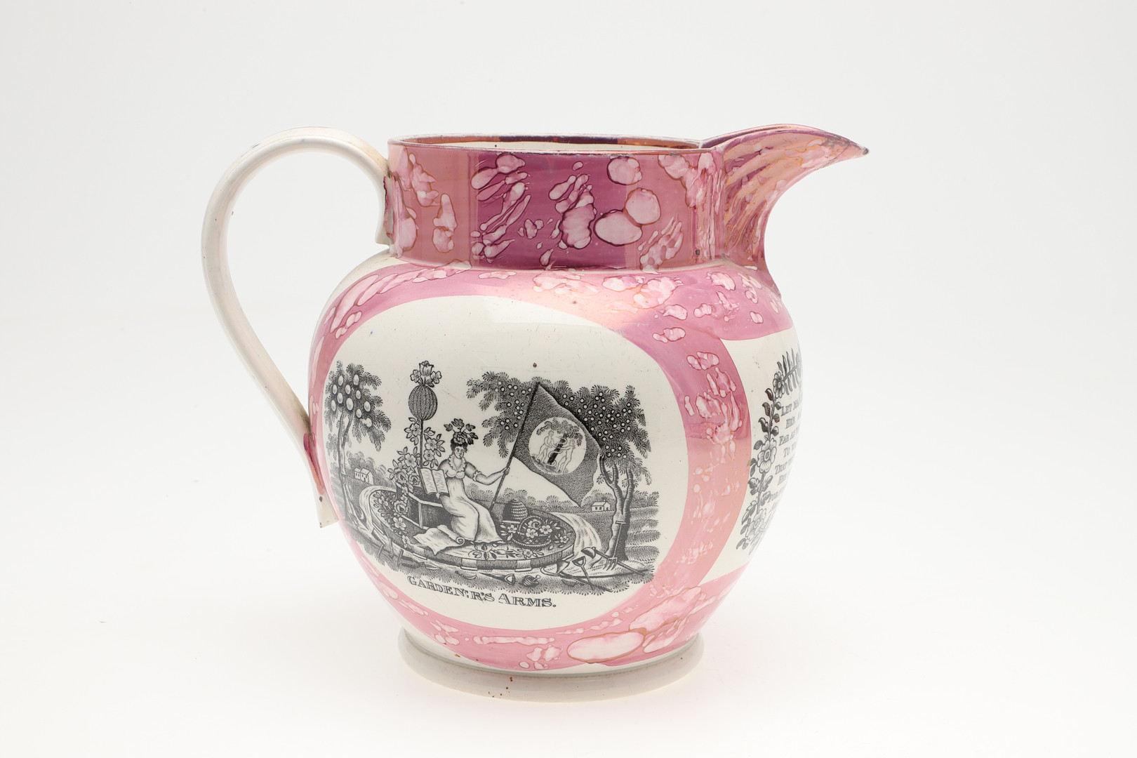 LARGE SUNDERLAND LUSTRE JUGS & OTHER ITEMS - JAMES & HARRIETT HART 1851. - Image 3 of 25