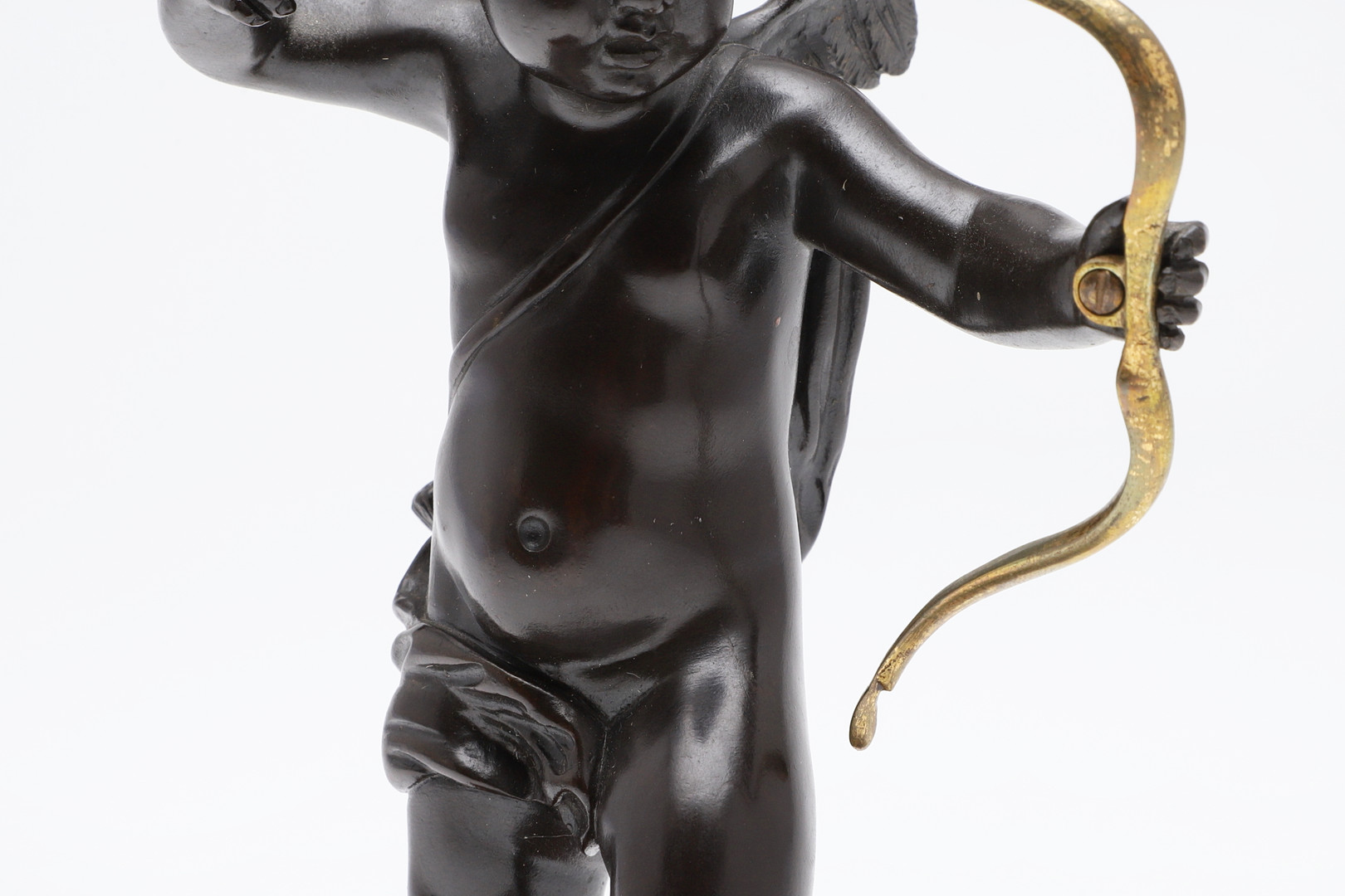 A FRENCH BRONZE STUDY OF CUPID. - Image 4 of 10