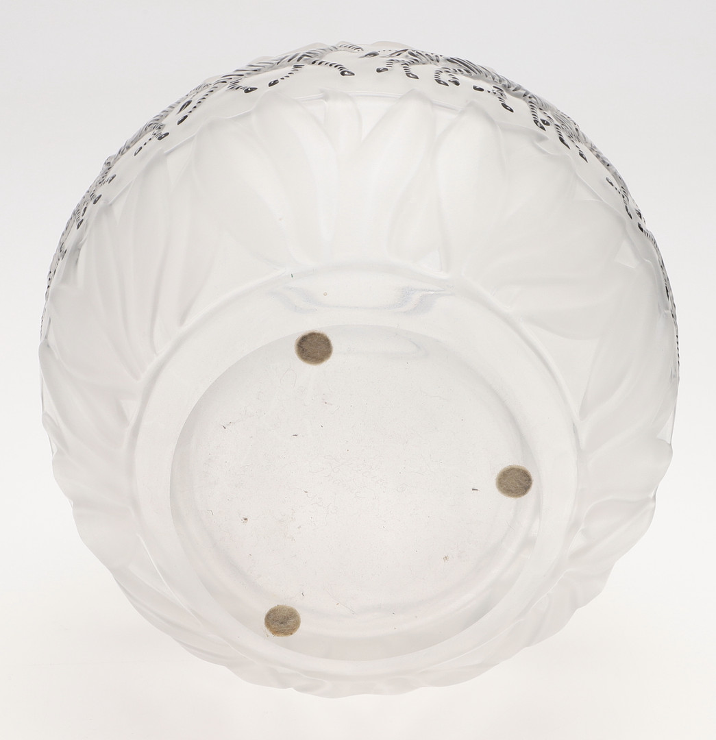 LALIQUE - PAIR OF 'TANZANIA' GLASS VASES. - Image 8 of 16