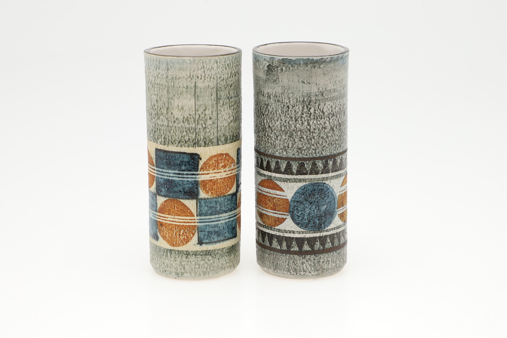 TWO TROIKA POTTERY VASES. - Image 3 of 6
