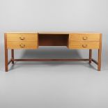 JOSEF FRANK. A SWEDISH SVENSK TENN MODEL 500/A TEAK WRITING DESK.