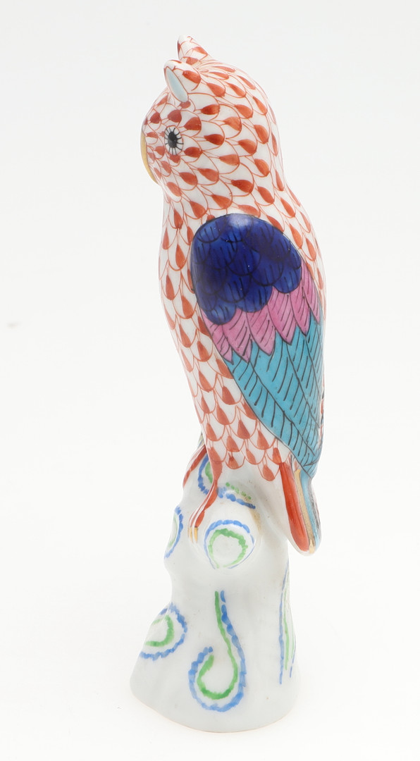 ROYAL WORCESTER NETSUKE, HEREND ANIMALS & FAIENCE PARROT. - Image 3 of 15