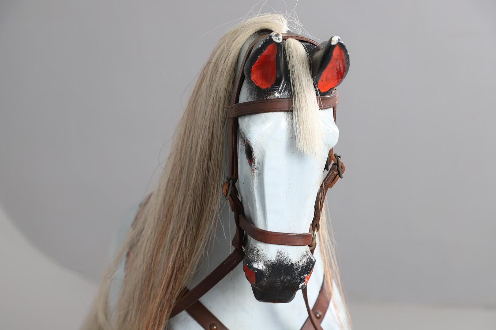 A STEVENSON BROTHERS DAPPLE GREY ROCKING HORSE. - Image 14 of 29