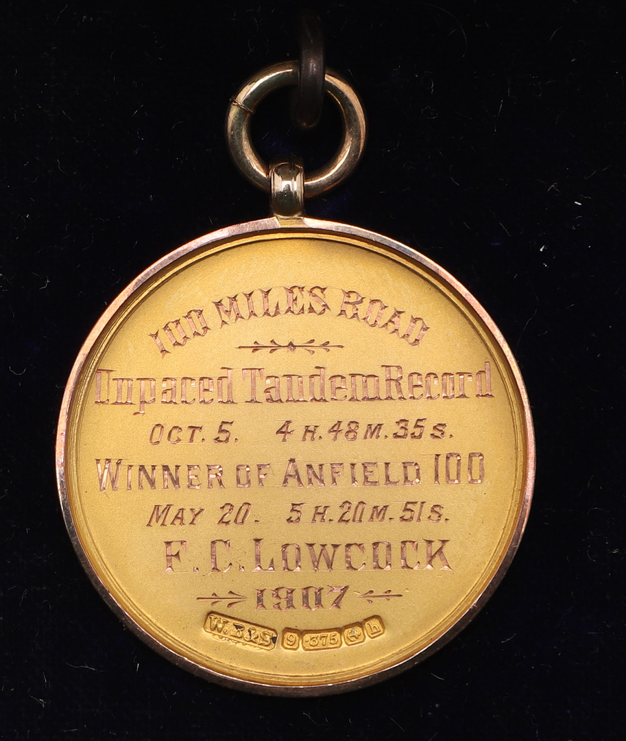 LARGE COLLECTION OF EARLY CYCLING GOLD & SILVER MEDALS, & EPHEMERA - FREDERICK LOWCOCK. - Image 60 of 155