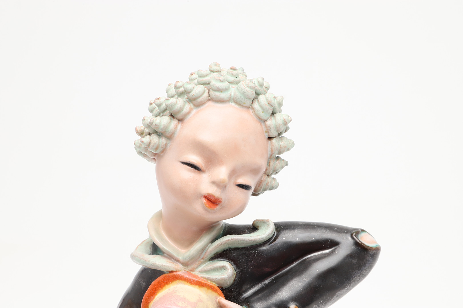 RARE GOLDSCHEIDER FIGURE OF A BOY -SIGNED GOEBEL. - Image 5 of 10