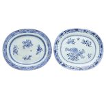 CHINESE BLUE & WHITE PLATTERS - QIANLONG.