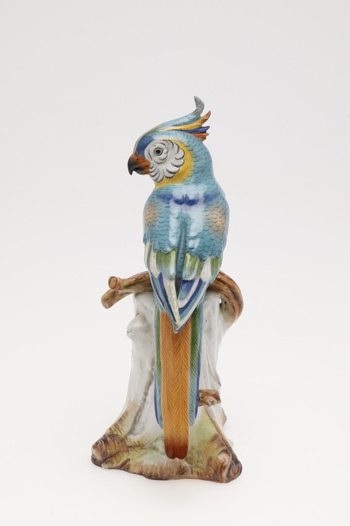 MEISSEN PORCELAIN PARROT & ANOTHER MODEL OF A PARROT. - Image 4 of 25