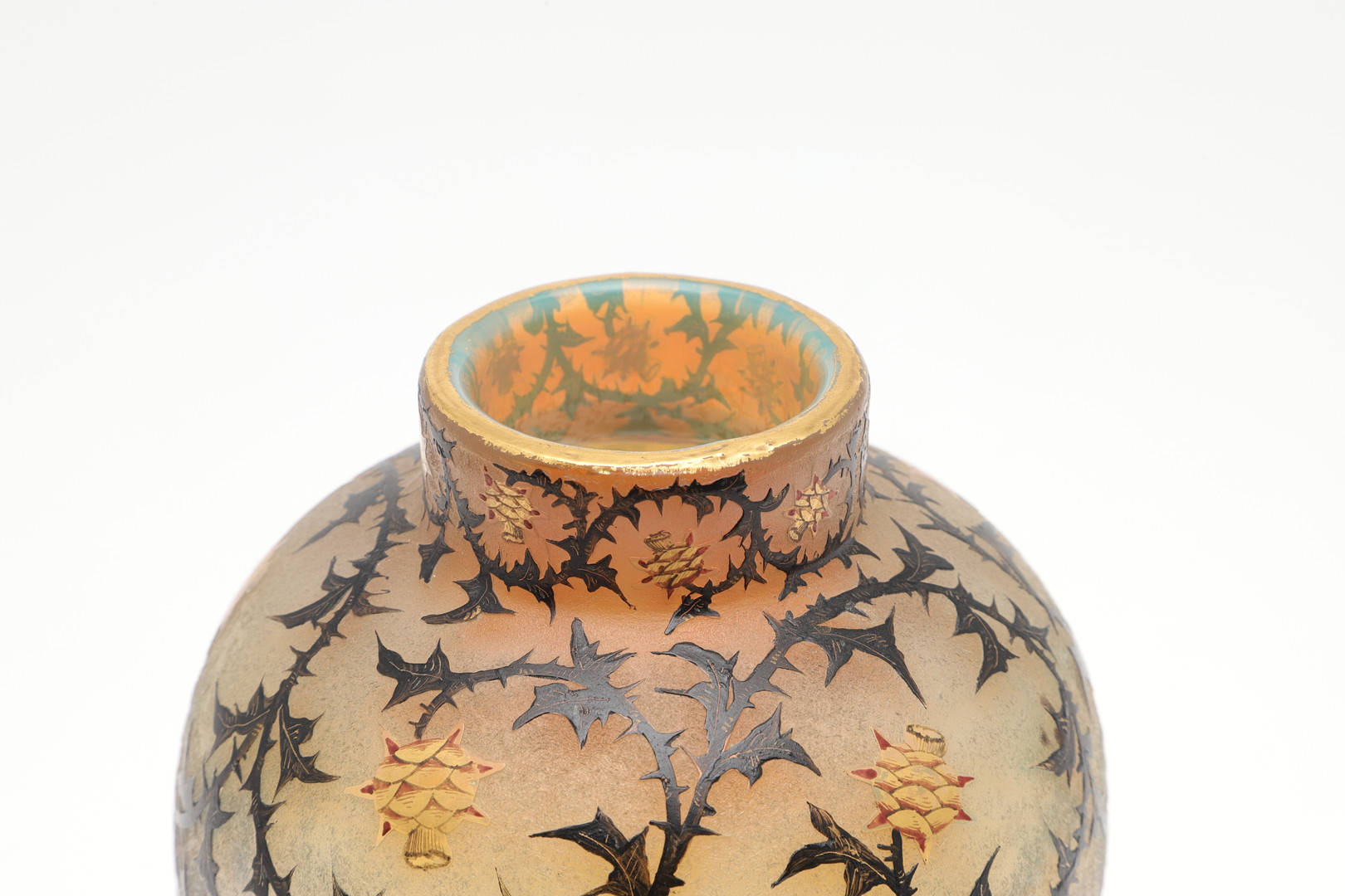 DAUM NANCY - 'THISTLE' CAMEO GLASS VASE. - Image 7 of 17