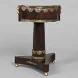 AN EMPIRE STYLE ROSEWOOD JARDINIERE STAND.