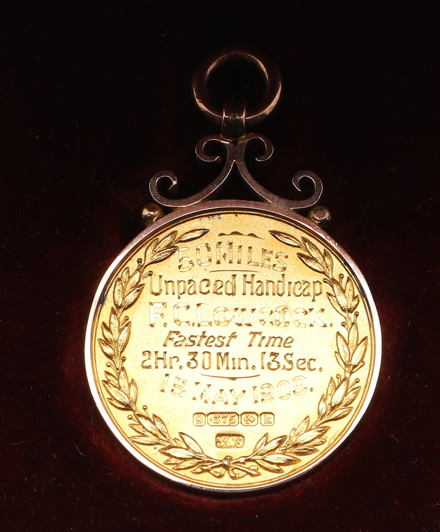 LARGE COLLECTION OF EARLY CYCLING GOLD & SILVER MEDALS, & EPHEMERA - FREDERICK LOWCOCK. - Image 68 of 155