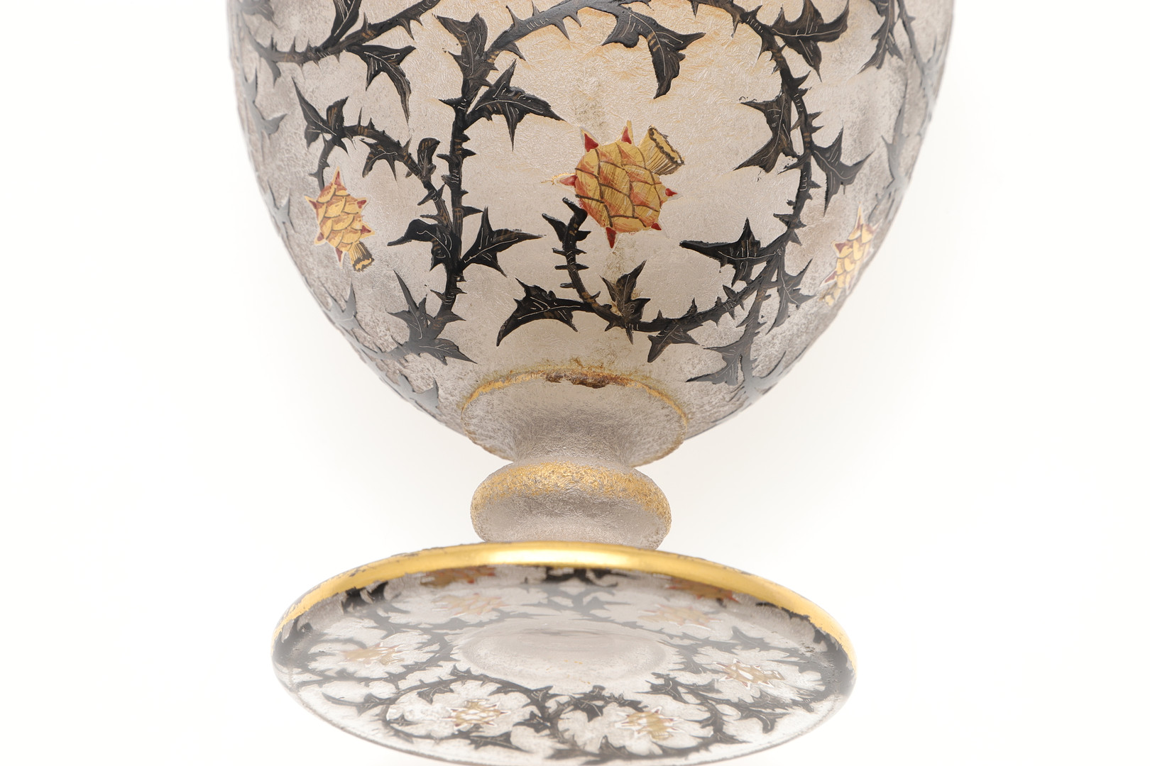 DAUM NANCY - 'THISTLE' CAMEO GLASS VASE. - Image 12 of 17