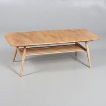 ERCOL - VINTAGE ELM & BEECH COFFEE TABLE.