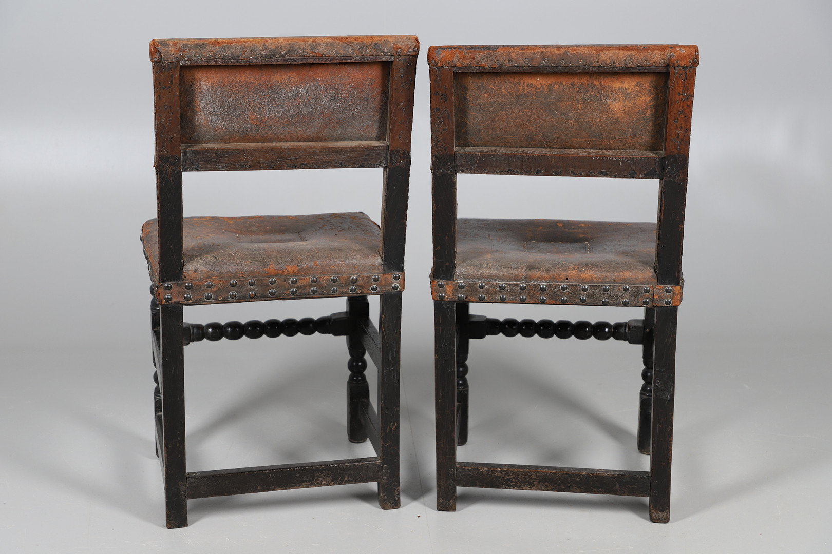 A PAIR OF 17TH CENTURY OAK BACKSTOOLS. - Image 11 of 14