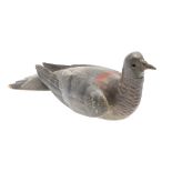 A 19TH CENTURY WOODEN PIGEON DECOY.