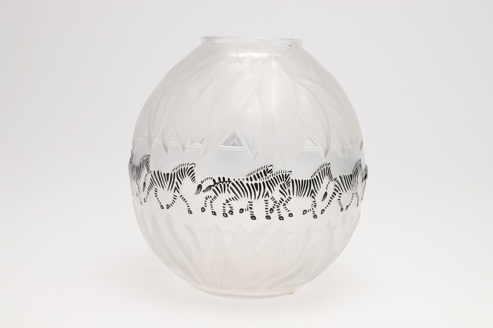 LALIQUE - PAIR OF 'TANZANIA' GLASS VASES. - Image 4 of 16