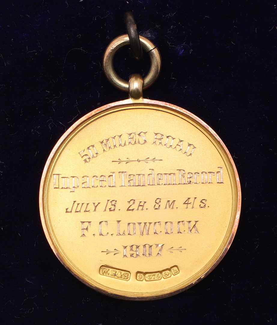 LARGE COLLECTION OF EARLY CYCLING GOLD & SILVER MEDALS, & EPHEMERA - FREDERICK LOWCOCK. - Image 4 of 155