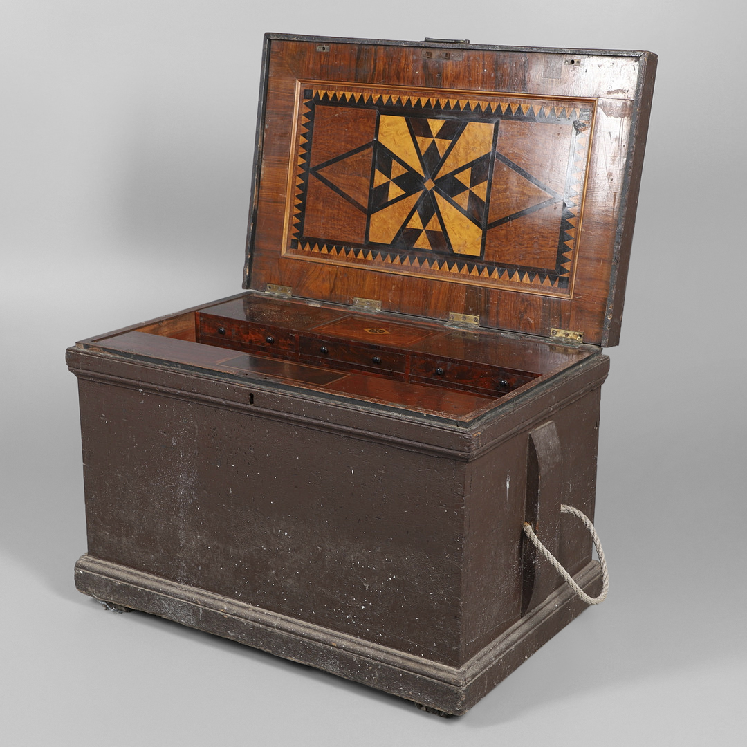 A 19TH CENTURY CABINET MAKER'S TOOL CHEST