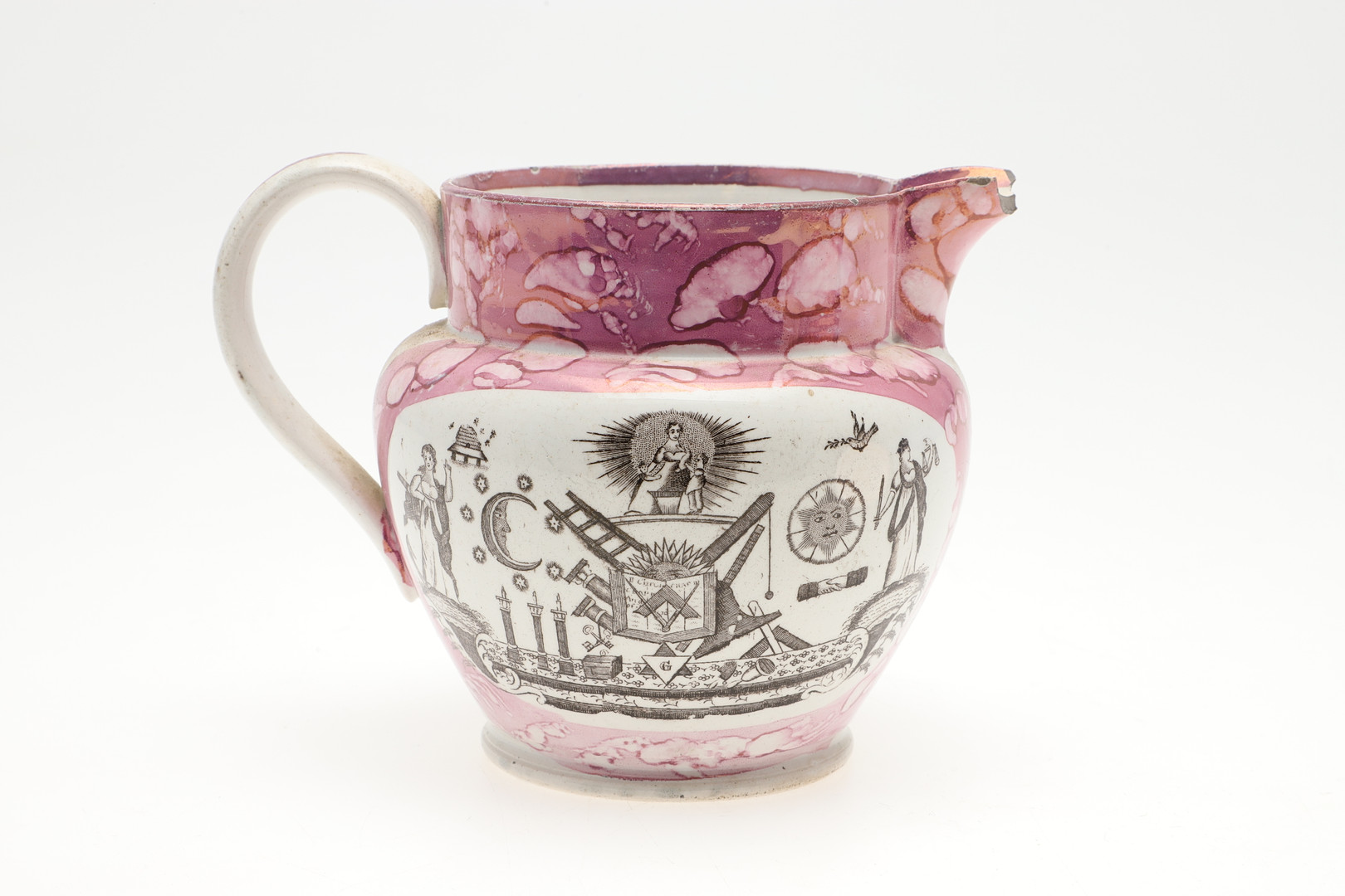 LARGE SUNDERLAND LUSTRE JUGS & OTHER ITEMS - JAMES & HARRIETT HART 1851. - Image 17 of 25