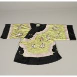 CHINESE EMBROIDERED SILK ROBE.