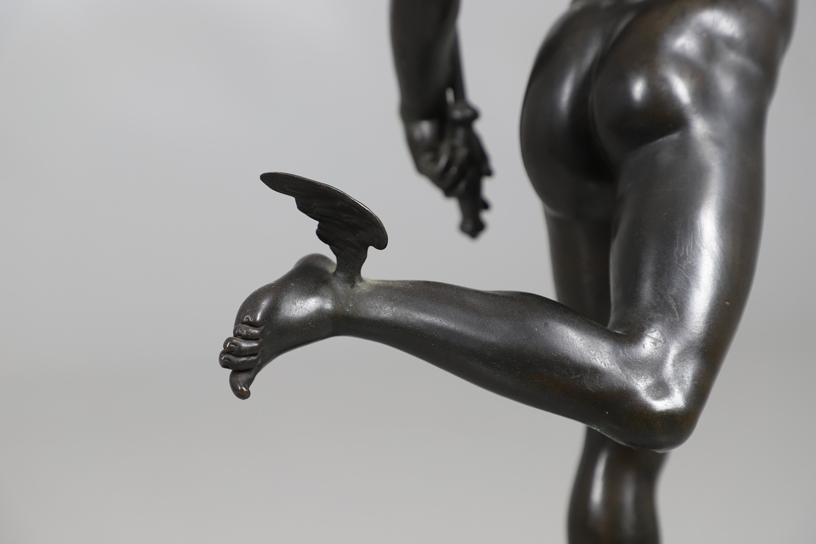 AFTER GIAMBOLOGNA, BARBEDIENNE FOUNDRY BRONZE OF MERCURY. - Image 11 of 12