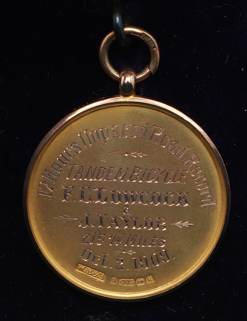 LARGE COLLECTION OF EARLY CYCLING GOLD & SILVER MEDALS, & EPHEMERA - FREDERICK LOWCOCK. - Image 56 of 155