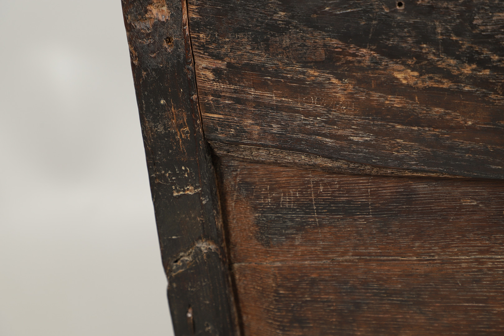 A 17TH CENTURY OAK WAINSCOTT CHAIR. - Image 12 of 12