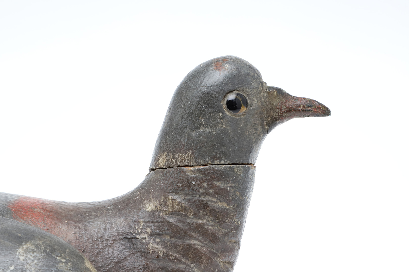 A 19TH CENTURY WOODEN PIGEON DECOY. - Image 2 of 13