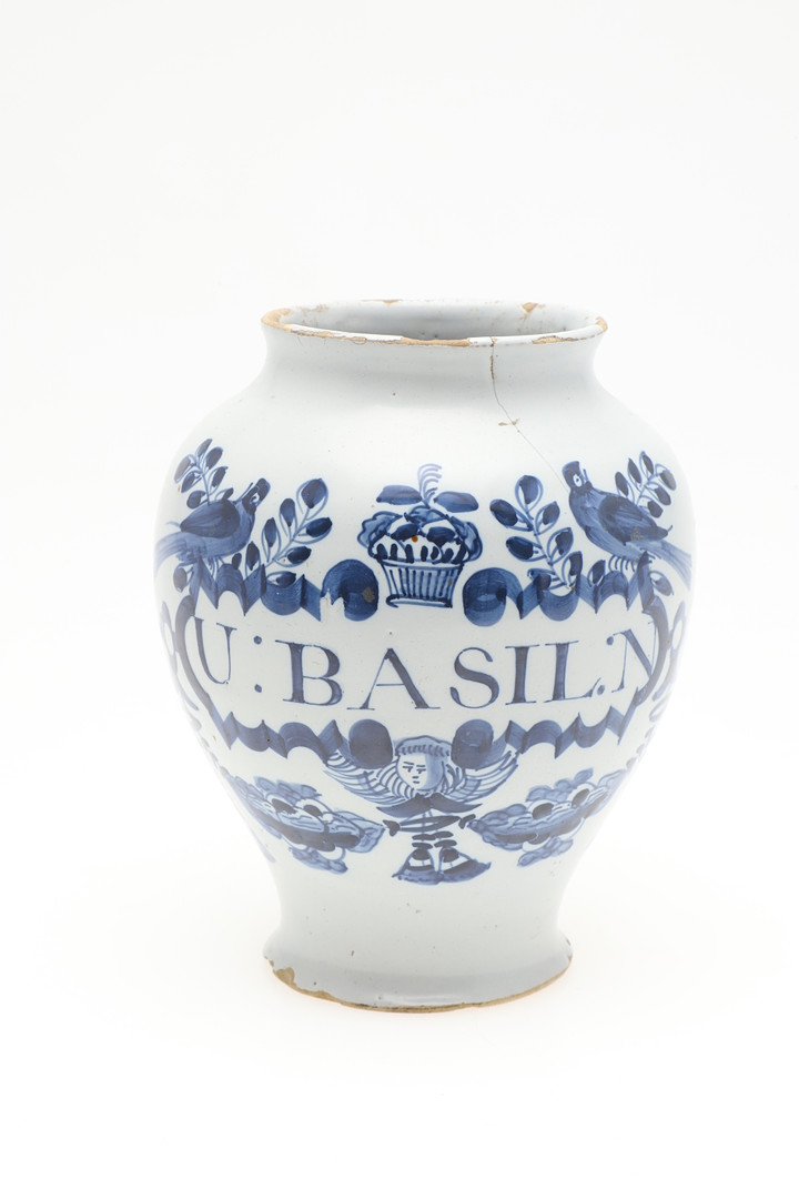 18THC DELFT PLAQUE & LIDDED SPICE JAR. - Image 10 of 21