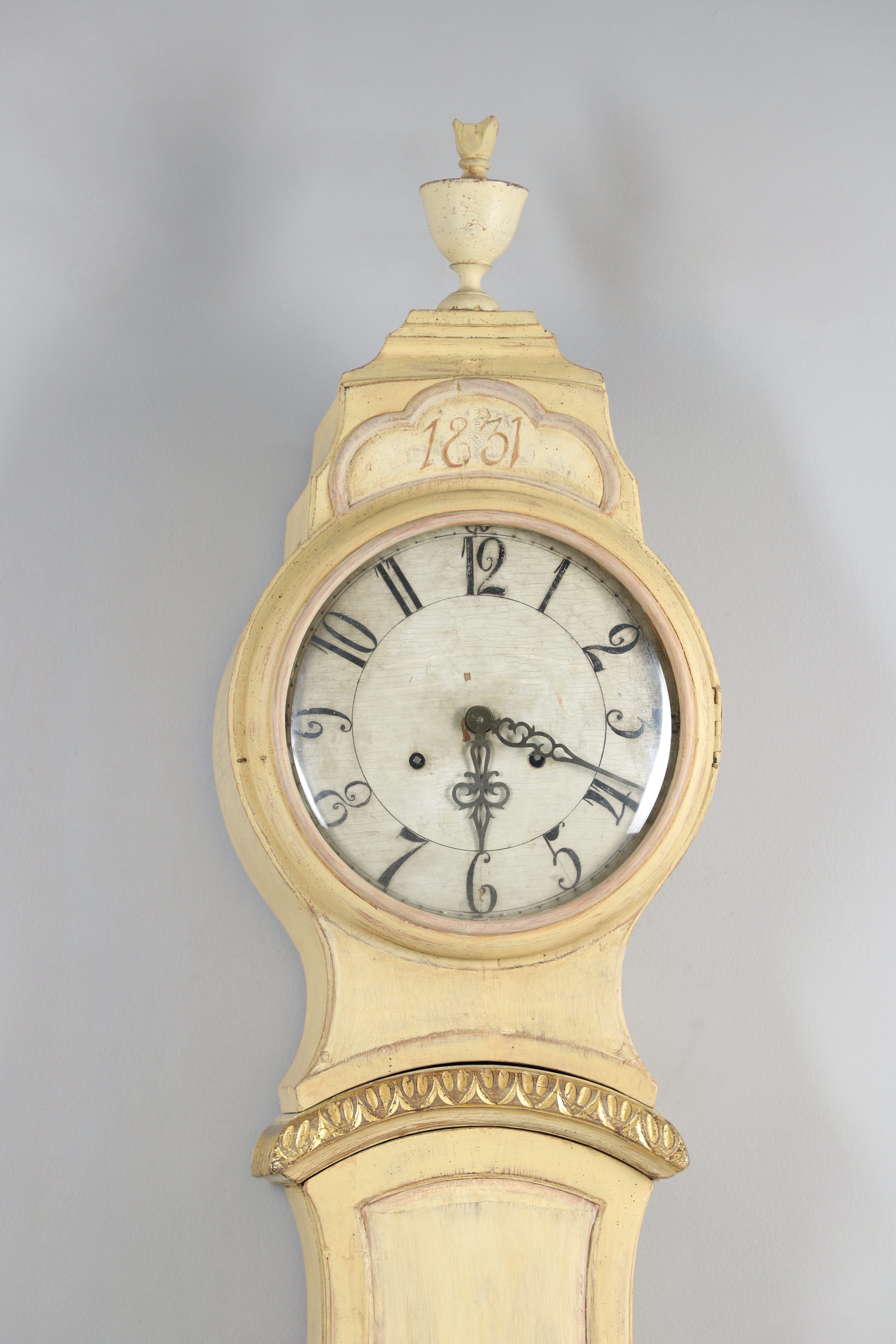 A 19TH CENTURY FINNISH 'COMTOISE' CLOCK, Ã–STROBOTHNIA REGION. - Image 3 of 26