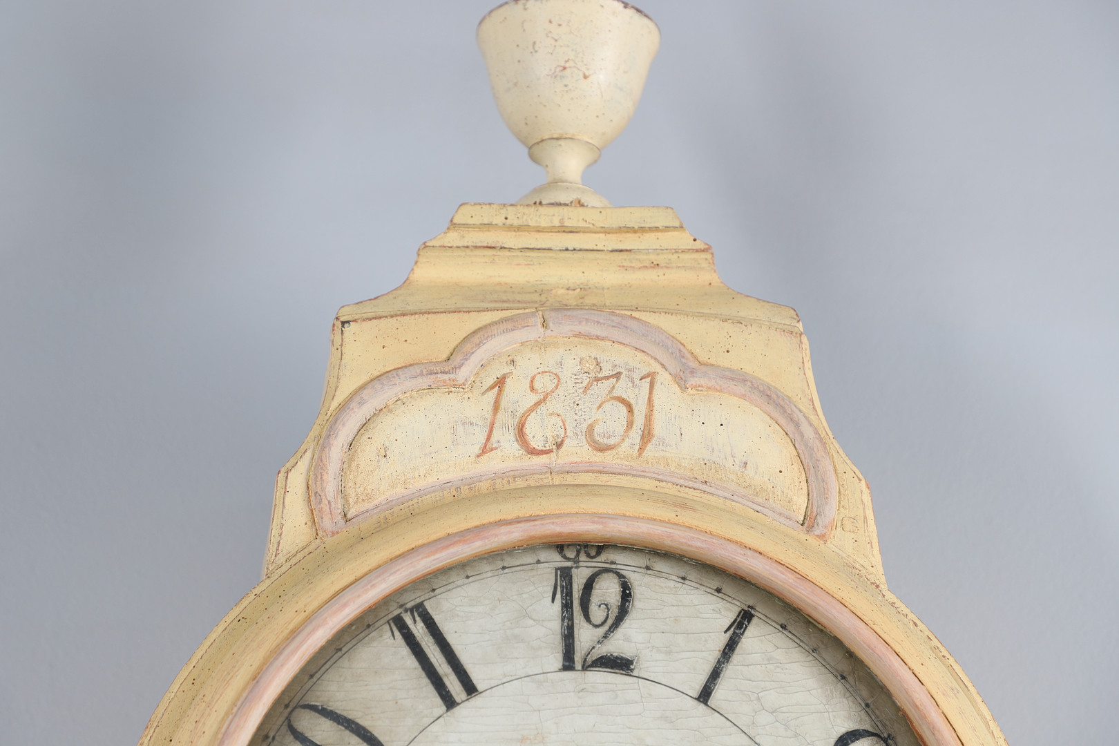 A 19TH CENTURY FINNISH 'COMTOISE' CLOCK, Ã–STROBOTHNIA REGION. - Image 4 of 26