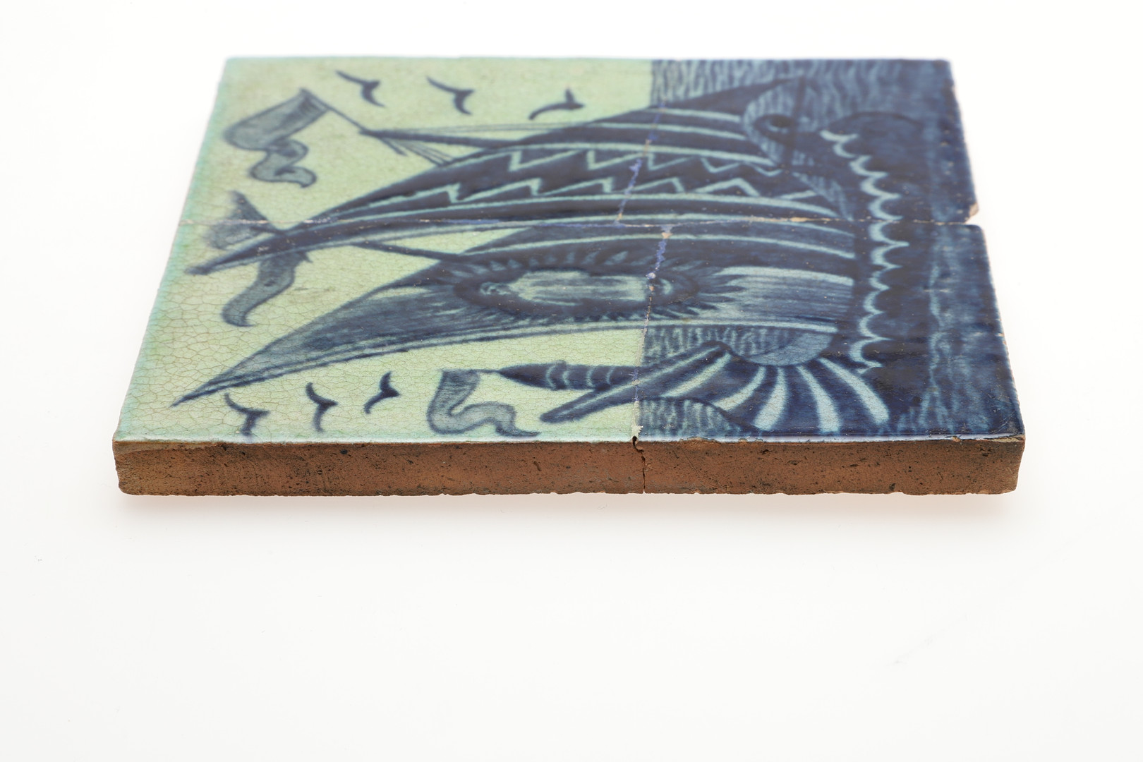 WILLIAM DE MORGAN GALLEON TILE. - Image 4 of 9